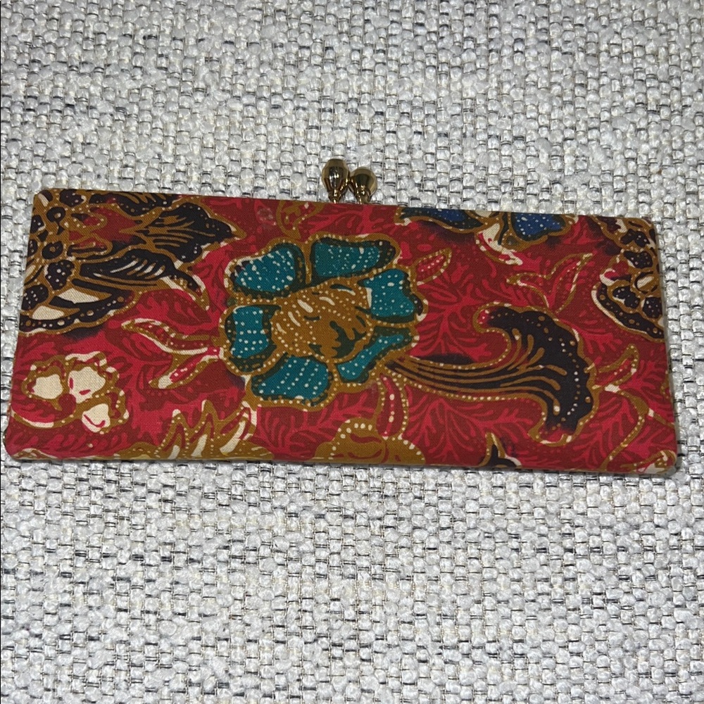 Floral Red and Teal Women's Clutch